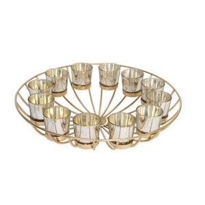 METAL CANDLE <b>HOLDER</b> MODERN VOTIVE <b>HOLDER</b> for HOME DECORATION BEST SELLING <b>TEALIGHT</b> <b>HOLDER</b> ROUND SHAPE - Product Image 2