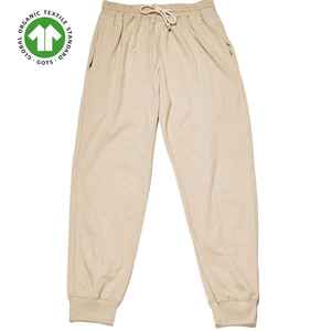 Pantalones de Jogger de algodón orgánico para mujer-Natural, jersey de 5,4 oz, transpirable con cintura elástica y puños de pierna acanalados - Product Image 6