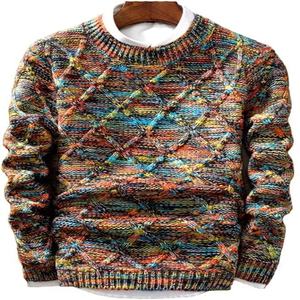 Suéteres para hombres _ Servicios OEM Suéter de punto de cobertura completa personalizado para hombres - Product Image 1