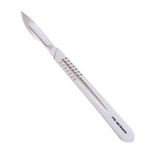 Manche de lame de scalpel manuel en acier inoxydable n° 4 Poignées de scalpel chirurgical durables et réutilisables pour une coupe de précision médicale - Product Image 2