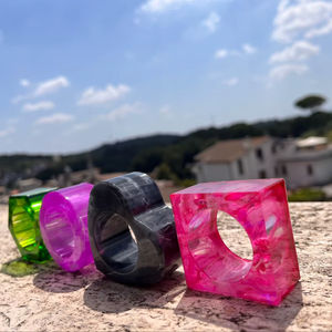 Anillo de Servilleta de Resina, Decoración de Mesa para Restaurante, Boda, Fiesta, Anillos de Servilleta de Resina Hechos a Mano, Anillo de Servilleta Personalizado - Product Image 1