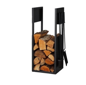 Porte-bûches en métal décoratif et esthétique de conception de qualité de tendance chaude pour le support rustique de bois de chauffage en métal de jardin de maison - Product Image 6
