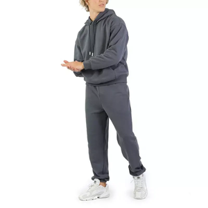 Vente en gros Nouvel arrivage de vêtements de sport Jogger à capuche gris vierge Premium Fitness Gym Hommes Survêtements et survêtements - Product Image 1
