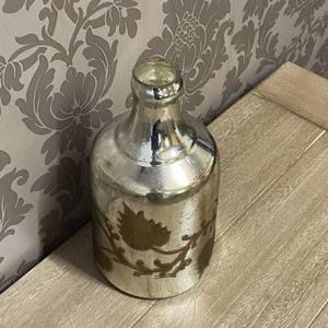 Vase décoratif artisanal en argent et or, décoration rustique pour la maison, pour cadeaux floraux, décoration de la maison, vase à fleurs, table, mariage - Product Image 2