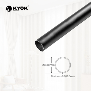 KYOK Elegant Crystal Finial Curtain Poles Modern Cylinder Shape Anti-Rust Metal Rods In Diameter - Product Image 5