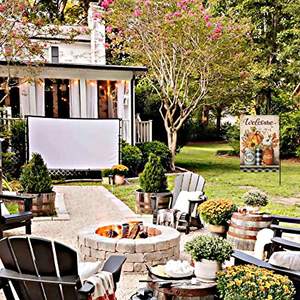 Paquete de 2 Banderas de Jardín Otoñales de 12 x 18 Pulgadas, Doble Cara, para Decoración Exterior de Bienvenida con Calabazas de Otoño, Estilo Rústico - Product Image 3