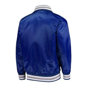 Blouson de baseball en toile satinée personnalisé de haute qualité, style universitaire, réversible, coupe bomber, avec motif brodé vintage - Product Image 1