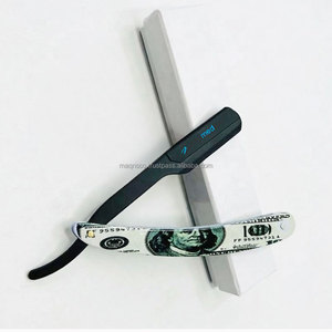 มีดโกนตรงสำหรับช่างตัดผมมืออาชีพ แบรนด์ส่วนตัว ผลิตจากสแตนเลสอย่างยั่งยืน ใบมีดเดี่ยว บรรจุภัณฑ์สีตามสั่ง - Product Image 1