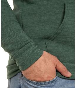 Sudadera con capucha unisex para hombre al por mayor logotipo personalizado patrón sólido invierno bi-mezcla polar tejido sudadera ecológica Plus - Product Image 5