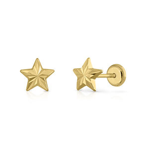 Boucles d'Oreilles Carvet Star Plain Gold - Product Image 1
