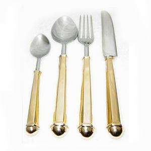 Vente en gros de couverts durables Ensemble de couverts de haute qualité Conception personnalisée en métal argent Cuillères Fourchettes Couteaux Couverts pour restaurants - Product Image 3