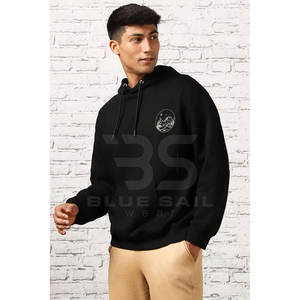 Sweats à capuche en coton pour hommes impression de logo personnalisé conception de base unie vêtements de sport décontractés pulls à capuche vente en gros de sweats à capuche en coton pour hommes - Product Image 4