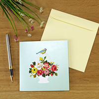 Cartes de vœux 3D personnalisées avec fleurs pour la fête des mères, en provenance du Vietnam, HMG, avec modèle pop-up et enveloppes incluses