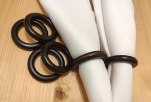 Anneaux de serviette en bambou argenté moderne, écologiques, best-sellers, style animal, artisanat naturel poli, décoration de table de mariage tendance - Product Image 4