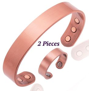 Classic Red Copper Magnetic Cuff Bracelet Adjustable Arthritis Pain Relief <b>Bangle</b> with Healing Therapy Magnets for Women <b>Men</b> - Product Image 6
