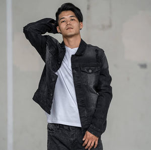 Veste en jean unisexe de haute qualité personnalisée 2026, style hiver, grande taille, 100% coton avec poche, pour hommes - Product Image 2