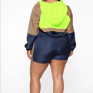 Chaqueta cortavientos personalizable para hombre, conjuntos de pantalones cortos, cómodos, ligeros, impermeables, bordados, personalización OEM - Product Image 2