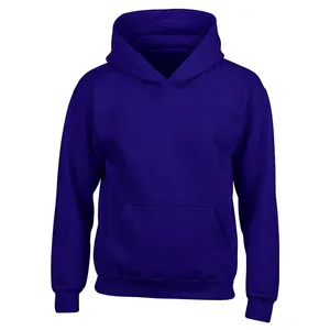 Men's <b>Purple</b> Hooded Sweatshirt Regular Fit Cotton Fleece Casual Solid Color Pocket Design Autumn Wear 2027 - Product Image 3