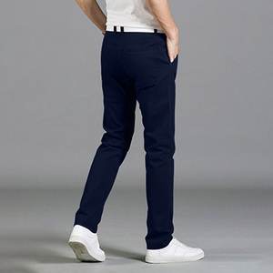 กางเกงยีนส์ผู้ชายทรงแบ็กกี้เอวยางยืดสำหรับฤดูร้อนกางเกงผ้าเดนิมทรงตรงลำลองแนวธุรกิจปักลายแบบคลาสสิกสำหรับผู้ชาย - Product Image 4