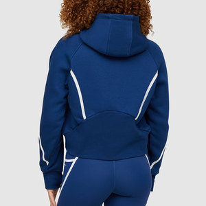 Traje de jogging de algodón de gama alta para mujer Top Trendy New Quarter Zipper Regular Fit Chándal - Product Image 5