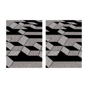 Shufu เสื่อปูพื้นกันลื่นทันสมัยทำความสะอาดง่ายโพลีเอสเตอร์กันแพ้มันวาวลายแอบสแตรกทำจากเครื่องทำสำหรับบ้าน - Product Image 2