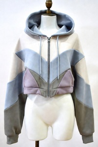 Hoodie court personnalisé pour femme, pull-over formel, coupe oversize, hiver, 100% coton - Product Image 4