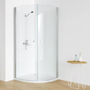 LACONICA europäische individuelle Pivot-Schaukel 6 mm gebogenes Glas Badezimmer Duschabtrennung