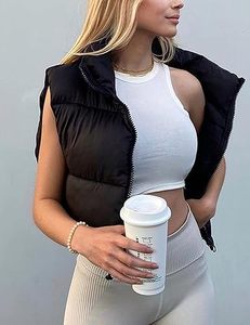 Vente directe d'usine Meilleures ventes Veste d'hiver décontractée pour homme Vêtement d'extérieur de haute qualité Respirant Fermeture éclair personnalisée Col en V Gilet matelassé 100% - Product Image 1