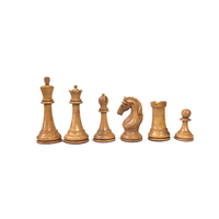 Jeux d'échecs en laiton métallique de luxe sur mesure Piatigorsky avec des pièces vieillies, matériau en bois, bois d'ébène