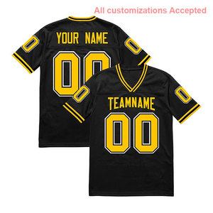 Maillot de sport OEM de haute qualité, imprimé personnalisé, pour hommes, en maille respirante et anti-rides, vêtements de football américain en polyester pour adultes - Product Image 4