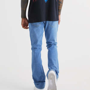 Pantalones Vaqueros Anchos de Hombre Personalizados de Alta Calidad, Estilo Vintage, Corte Holgado, Cintura Media, Lavados - Product Image 3