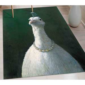 Tapis Paon avec Perles : Tapis d'appoint antidérapant, Tapis en chenille - Product Image 5