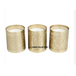 Candelabros votivos de luz de té para centro de mesa de boda, portavelas circulares, tarro de cera - Product Image 1