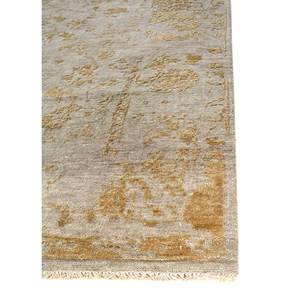 Tapis en laine noué à la main Erbe Blue Floral pour adolescents, 9x12, rectangulaire, pour salon, couloir, décoration de la maison - Product Image 4