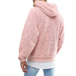 New Arrival Men <b>Sherpa</b> <b>Hoodie</b> Cotton Blended Embroidery Kangaroo Pocket Winter Street Fashion Wear Custom Oversized Fleece - Product Image 2
