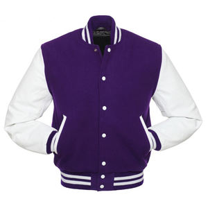 Chaqueta Universitaria de Béisbol con Logotipo Personalizado para Hombre, con Mangas de Cuero y Lana, Estilo Americano, Chaqueta de Invierno, Disponible al por Mayor - Product Image 5