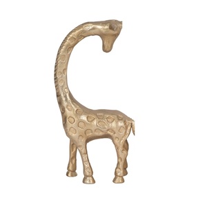 Escultura de tigre de aluminio definitiva, aspecto clásico, Metal, acabado dorado brillante, atractiva escultura única para decoración de suelos - Product Image 4