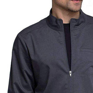 Nuevo diseño al por mayor tarifa hombres Scrub chaqueta Color sólido alta calidad más vendidos Streetwear hombres Scrub chaqueta - Product Image 4