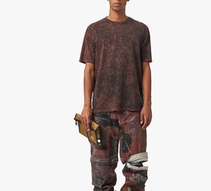 2025 vente chaude hommes lavage à l'acide T-Shirts 100% coton sur mesure Logo imprimé coupe ample nouveaux T-Shirts à la mode pour les hommes - Product Image 4