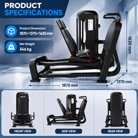 Machine de presse à jambes assise BN à poids sélectionnables pour usage commercial en salle de sport, pour l'entraînement des muscles du bas du corps, équipement de fitness
