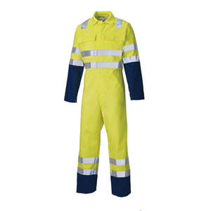 Vente en gros OEM Vêtements de travail de construction réfléchissants haute visibilité personnalisés Vêtements FRC en coton Combinaison de sécurité routière étanche au feu - Product Image 1
