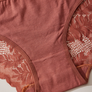 Braguitas de encaje de cintura media para mujer, primavera-verano, de alta densidad de hilo, transpirables, cómodas y con entrepierna antibacteriana, al por mayor. - Product Image 4