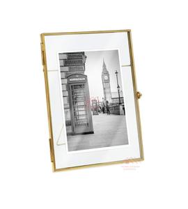 Tabletop Decorative Metal <b>Frames</b> Brass and Glass Kiko <b>Frames</b> - Product Image 1