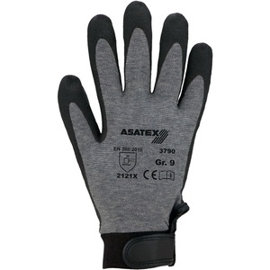 Size 9 Grey EN 388 <b>Garden</b> Gloves ASATEX Category II PPE Pack Size 12 - Product Image 1