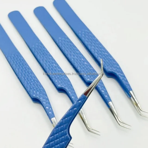 แหนบต่อขนตาแบบกำหนดเองฟรี ปลายไฟเบอร์ 45 องศา สแตนเลส ป้องกันแม่เหล็ก แบรนด์ส่วนตัว - Product Image 4