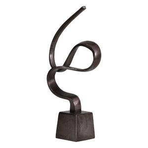 Base de sculpture de bien-être de style antique en bronze métallique, aluminium, pièce d'art abstrait moderne polie avec sculpture décorative - Product Image 1