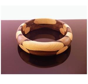 Women's Quality Handicrafts Set Wooden Floral Painted Resin Metal Bangle Bracelets 7 <b>Acrylic</b> Jewelry Bangles Fashionable Floral - Product Image 4