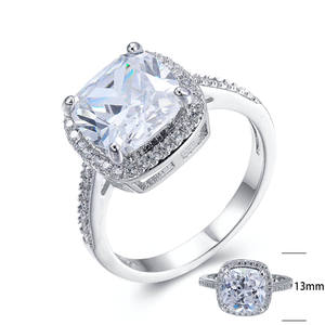 BR53092 anillo de declaración de compromiso clásico de lujo para mujer Zirconia cúbica regalo de boda fiesta aniversario joyería hecha de latón - Product Image 3