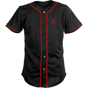 Camiseta de Béisbol Personalizada para Hombre TBF-012, 100% Poliéster, Cierre Completo con Botones, Malla Transpirable, Absorbe la Humedad, Secado Rápido, Tallas Grandes, Ropa Deportiva - Product Image 1