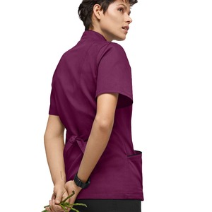 Chaqueta de uniforme de chef de algodón 100% de la mejor calidad al por mayor, abrigo de chef bordado personalizado de manga corta, uniformes de barra - Product Image 3